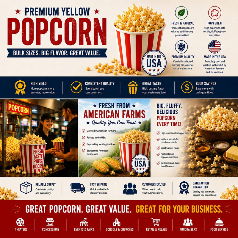 Popcorn Kernels 40lbs (640oz) 18.14kg - Rani Brand Authentic Indian Products