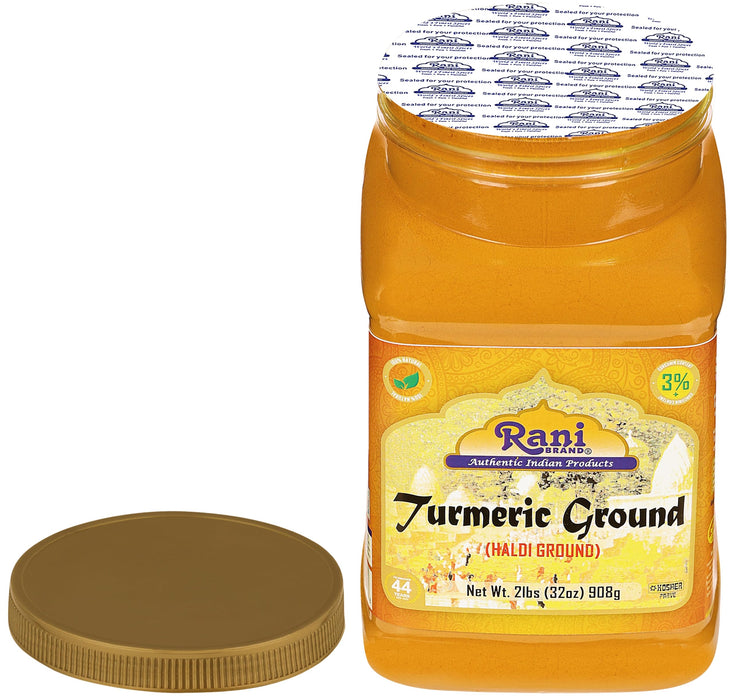 Rani Turmeric (Haldi) Root Powder Spice, (High Curcumin Content) 32oz (2lbs) 908g Bulk PET Jar, Pack of 12 ~ All Natural | 100% Pure, Salt Free | Vegan | Gluten Friendly | NON-GMO | Indian Origin