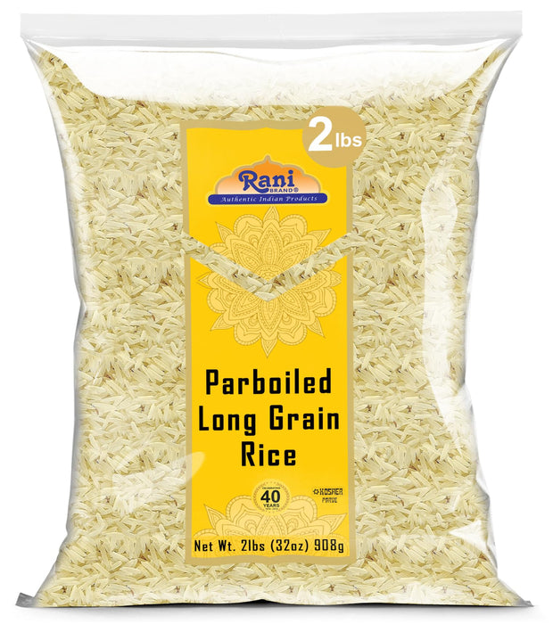 Rani Parboiled Long Grain Rice 32oz (2lbs) 908g ~ All Natural | Gluten Friendly | Vegan | Non-GMO| Kosher | Product of USA