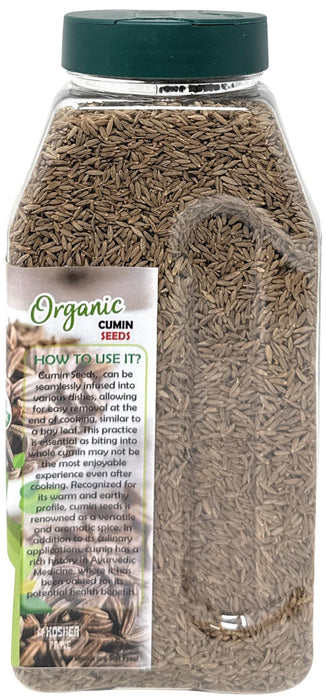 Rani Organic Cumin Seeds Whole (Jeera Sabut) 16oz (1lb) 454g PET Jar ~ All Natural | Vegan | Gluten Friendly | NON-GMO | Kosher | Indian Origin | USDA Certified Organic