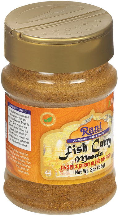 Rani Fish Curry Masala (14-Spice Curry Blend for Fish) 3oz (85g) PET Jar, Shaker Top ~ All Natural | Vegan | Kosher | Gluten Friendly | NON-GMO | Indian Origin