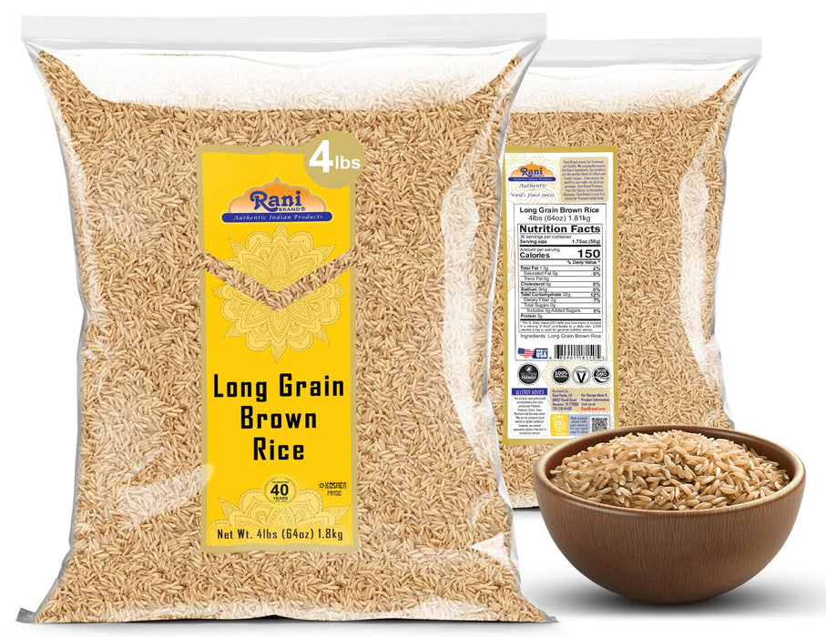 Rani Organic Long Grain White Rice 64oz (4lbs) 1.81kg Bulk  ~ All Natural | Gluten Friendly | Vegan | Non-GMO | Kosher | Product of USA | USDA Certified Organic