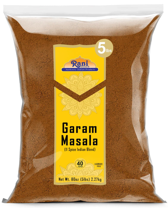Rani Garam Masala Indian 11-Spice Blend 5lbs (80oz) 2.27kg Bulk ~ All Natural, Salt-Free | Vegan | No Colors | Gluten Friendly | NON-GMO | Kosher