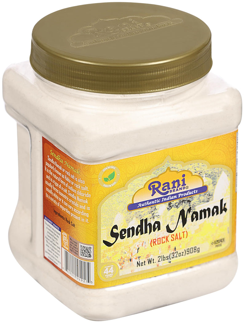 Rani Sendha Namak (Rock Salt) 32oz (2lbs) 908g PET Jar ~ All Natural | Vegan | Gluten Friendly | NON-GMO | Kosher | Indian Origin