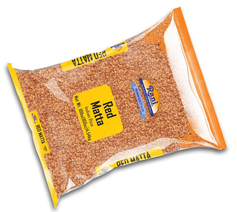 Rani Red Matta Indian Rice 160oz (10lbs) 4.54kg Cloth Bag ~ All Natural | Gluten Friendly | Vegan | Kosher | Export Quality | Indian Origin
