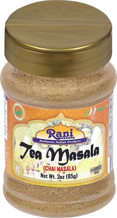 Rani Tea (Chai) Masala Indian Spice Blend 3oz (85g) PET Jar ~ All Natural | Vegan | Gluten Friendly | Salt & Sugar Free | NON-GMO | Kosher | No Colors