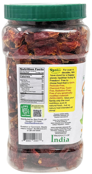 Rani Organic Chilli Whole (Lal Mirch Sabut) 7oz (200g) PET Jar ~ All Natural | Vegan | No Colors | Gluten Friendly | NON-GMO | Kosher | USDA Organic Certified