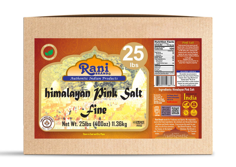 Rani Himalayan Pink Salt Powder (84 Essential Trace Minerals) 400oz (25lbs) 11.36kg Bulk Box ~ All Natural | Vegan | Gluten Friendly | NON-GMO | Indian Origin