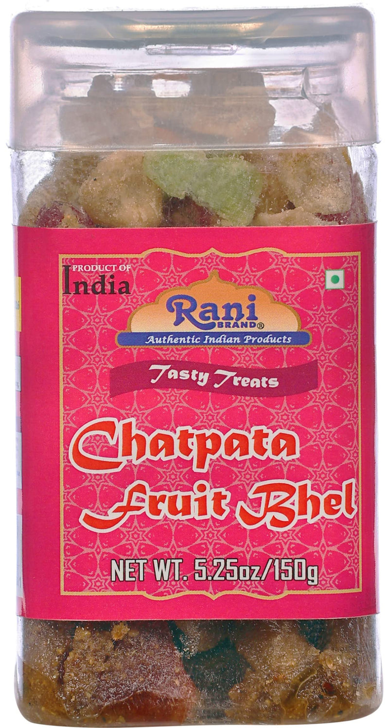 Rani Chatpata Fruit Bhel 5.25oz (150g) Vacuum Sealed, Easy Open Top, Resealable Container ~ Indian Tasty Treats | Vegan | Gluten Friendly | NON-GMO | Indian Origin