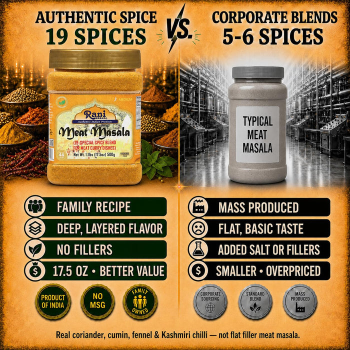 Rani Meat Curry Masala 21-Spice Blend 17.5oz (1.1lbs) 500g PET Jar ~ All Natural | Vegan | No Colors | Gluten Friendly | NON-GMO | Kosher | Indian Origin