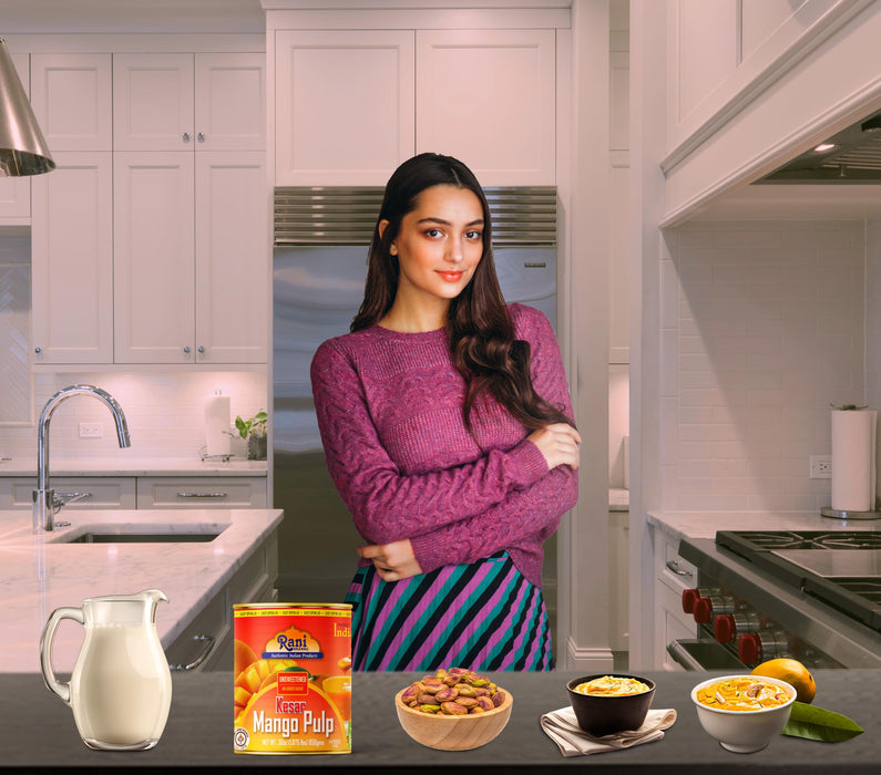 Rani Mango Pulp Puree (Makes Mango Lassi Shakes) Kesar Unsweetened 30oz (1.875lbs) 850g Pack of 2 ~ Kosher | All Natural | NON-GMO | Vegan | No colors | Gluten Friendly | Indian Origin