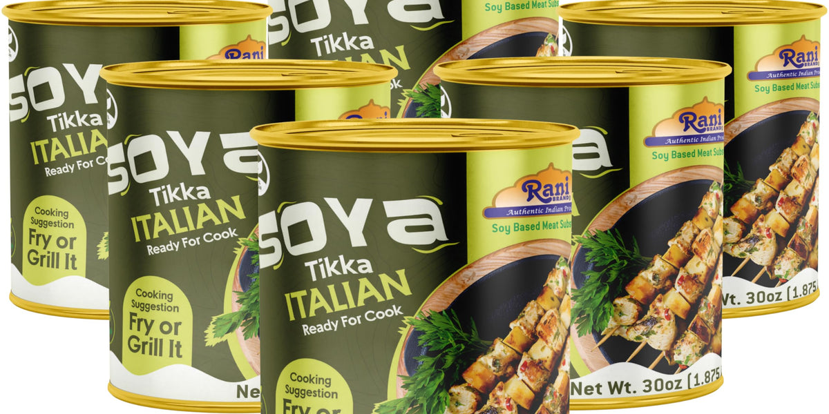 Rani Soya Tikka Italian 30oz (1.875lbs) 850g, Pack of 6, Ready for