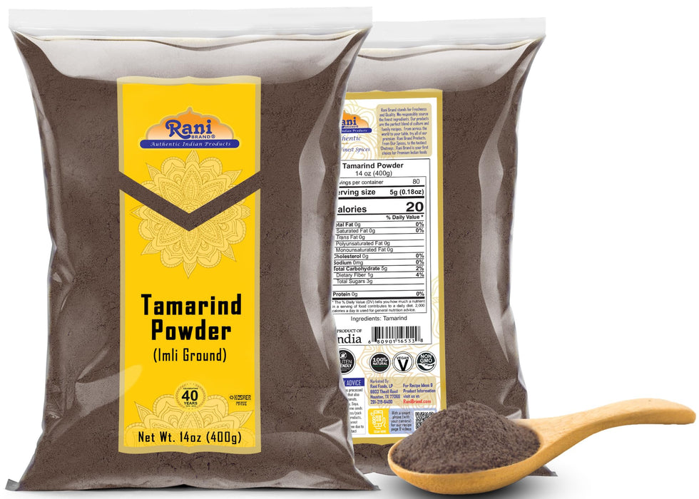 Rani Tamarind Powder (Imli) 14oz (400g) No added sugar/salt | Vegan | Gluten Free Ingredients | NON-GMO | Kosher | Indian Origin