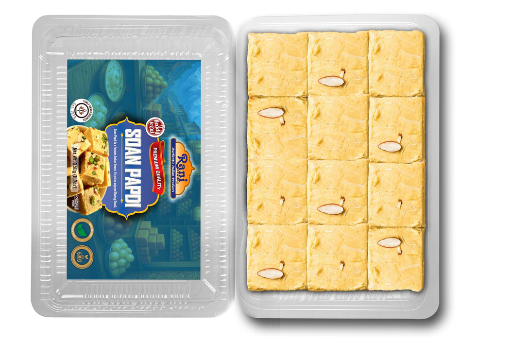 Rani Soan Papdi 8.7oz (250g) PET Jar, Pack of 6, Traditional Indian Sweets, Ready to eat ~ All Natural | Non-GMO | Kosher | Indian Origin
