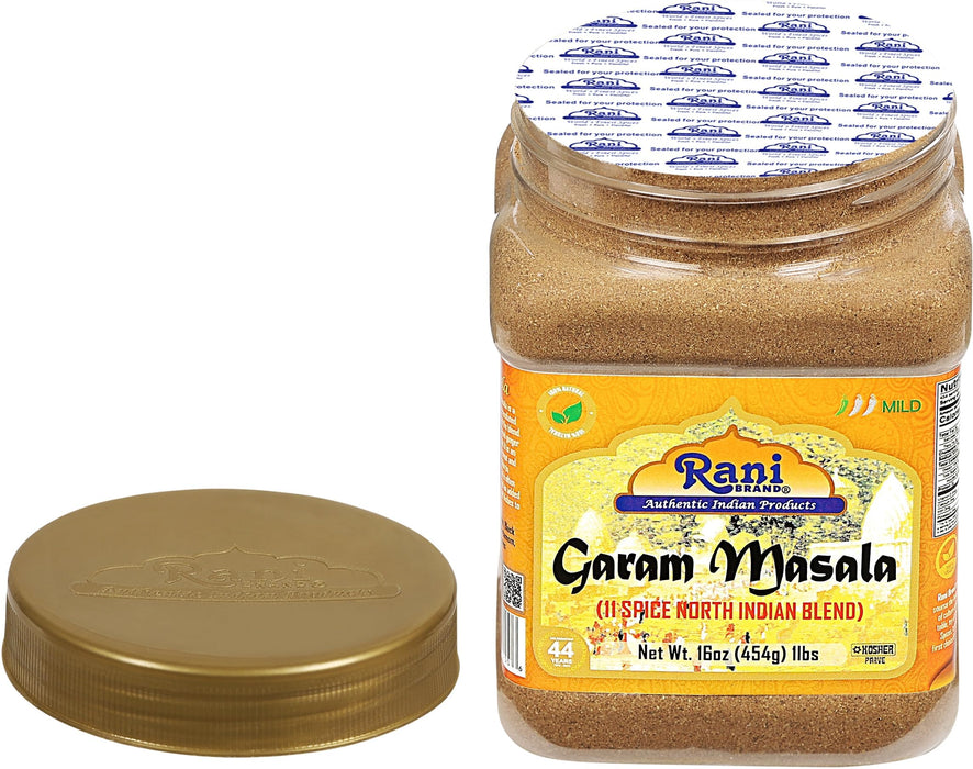 Rani Garam Masala Indian 11-Spice Blend 16oz (1lb) 454g PET Jar, Pack of 6 ~ All Natural, Salt-Free | Vegan | No Colors | Gluten Friendly | NON-GMO | Kosher | Indian Origin