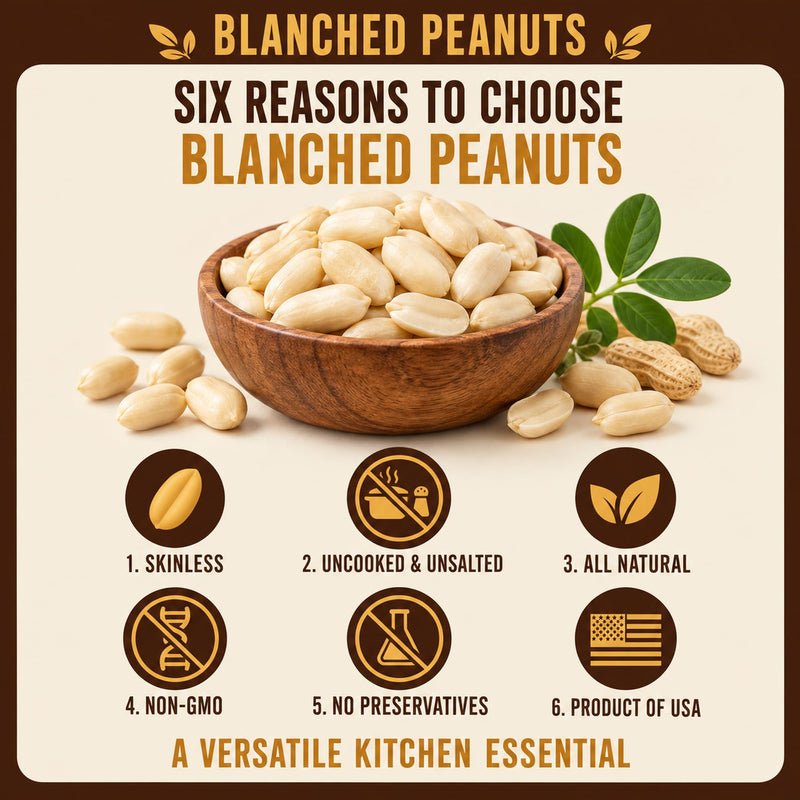 Rani Blanched Peanuts {4 Sizes Available}