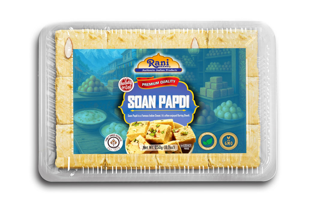 Rani Soan Papdi 8.7oz (250g) PET Jar, Traditional Indian Sweets, Ready to eat ~ All Natural | Non-GMO | Kosher | Indian Origin