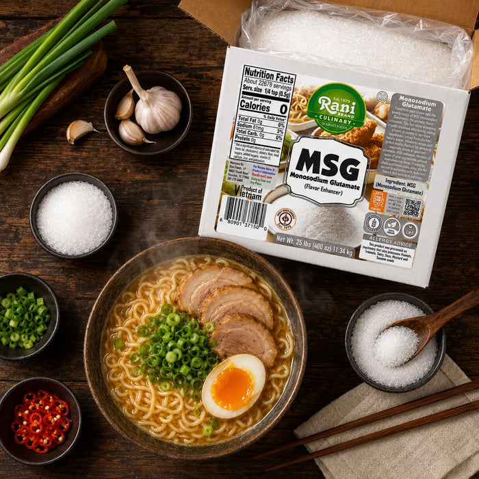 Rani MSG (Monosodium Glutamate) 400oz (25lbs) 11.34kg Bulk Box ~ Gluten Free | NON-GMO | Kosher | Vegan | Product of Vietnam