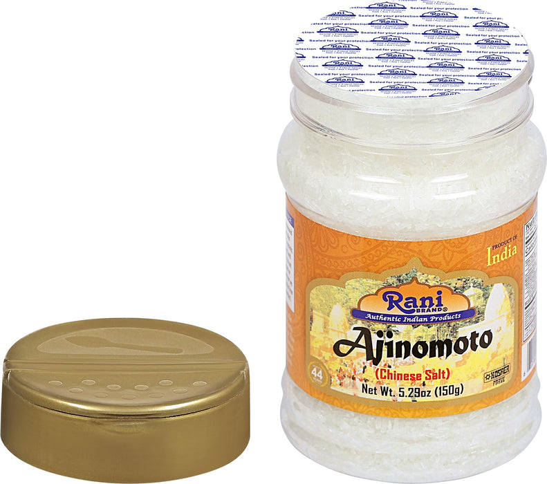 Rani Ajinomoto (Chinese Salt) 5.29 (150g) PET Jar ~ Umami Seasoning, Perfect for stir-frying, roasting, soups, salads & dressings | Gluten Friendly | Vegan | NON-GMO | Kosher | Indian Origin