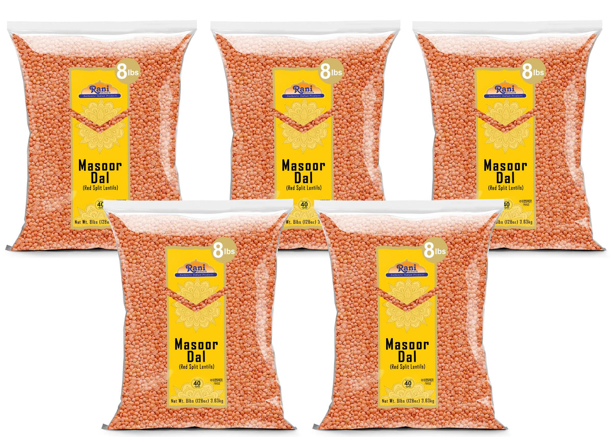 Rani Masoor Dal Indian Red Lentils Split Gram 128oz 8lbs 3.63kg x Rani Brand Factory Store