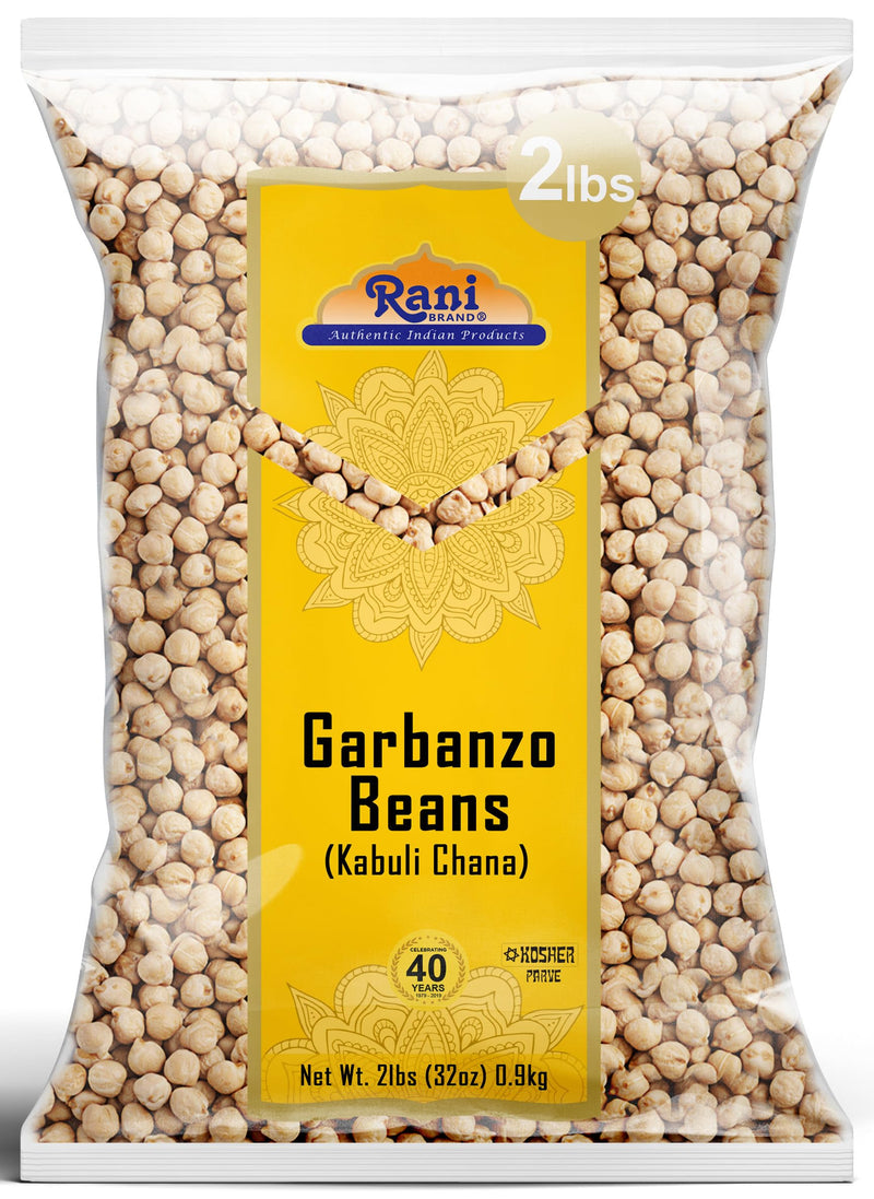 Rani Garbanzo Beans (Kabuli Chana) 32oz (2lbs) 908g ~ All Natural | Vegan | Gluten Friendly | NON-GMO | Kosher | Indian Origin