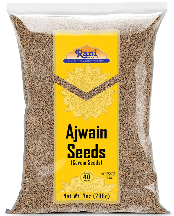 Rani Ajwain Seeds (Carom Bishops Weed) Spice Whole 7oz (200g) ~ Natural | Vegan | Gluten Friendly | NON-GMO | Kosher | Indian Origin