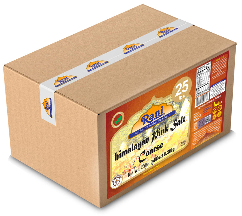 Rani Himalayan Pink Salt Granules (84 Essential Trace Minerals) 400oz (25lbs) 11.36kg Bulk Box ~ All Natural | Vegan | Gluten Friendly | NON-GMO | Indian Origin