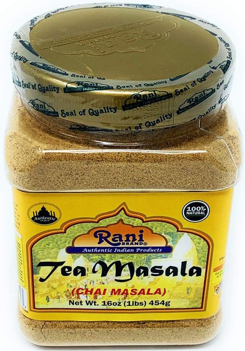 Rani Tea (Chai) Masala Indian Spice Blend 16oz (1lb) 454g Bulk PET Jar, Pack of 6 ~ All Natural | Vegan | Gluten Friendly | Salt & Sugar Free | NON-GMO | No Colors | Indian Origin