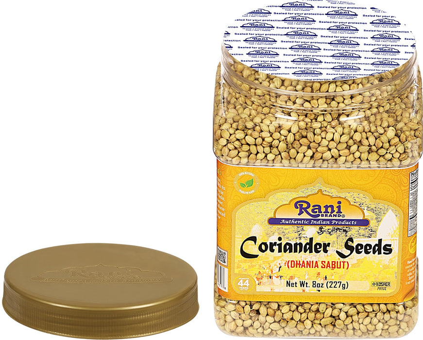 Rani Coriander (Dhania) Seeds Whole, Indian Spice 8oz (227g) ~ All Natural ~ Gluten Free Ingredients | NON-GMO | Vegan | Kosher | Indian Origin