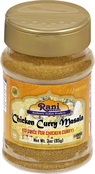 Rani Chicken Curry Masala Indian 13-Spice Blend 3oz (85g) PET Jar ~ All Natural | Vegan | No Colors | Gluten Friendly | NON-GMO | Kosher | Indian Origin