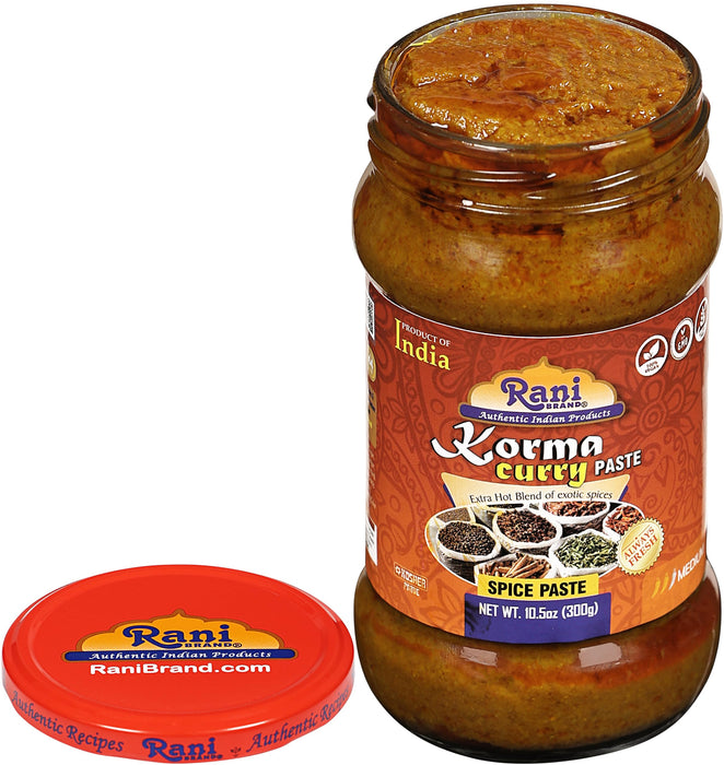 Rani Korma Curry Cooking Spice Paste 10.5oz (300g) Glass Jar ~ No Colors | All Natural | NON-GMO | Kosher | Vegan | Gluten Free | Indian Origin