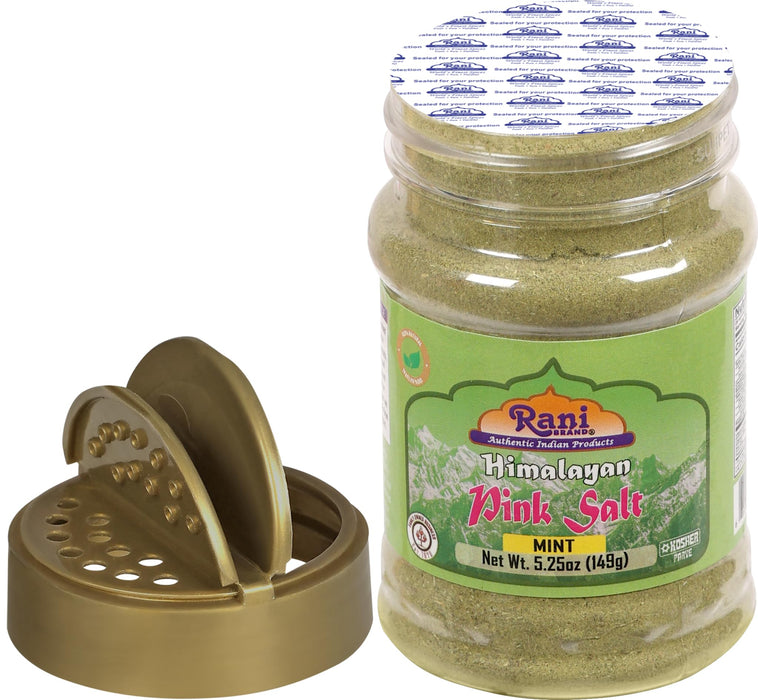 Rani Himalayan Pink Salt Mint Flavor (84 Essential Trace Minerals) 5.25oz (149g) PET Jar ~ All Natural | Vegan | Gluten Friendly | NON-GMO | Indian Origin