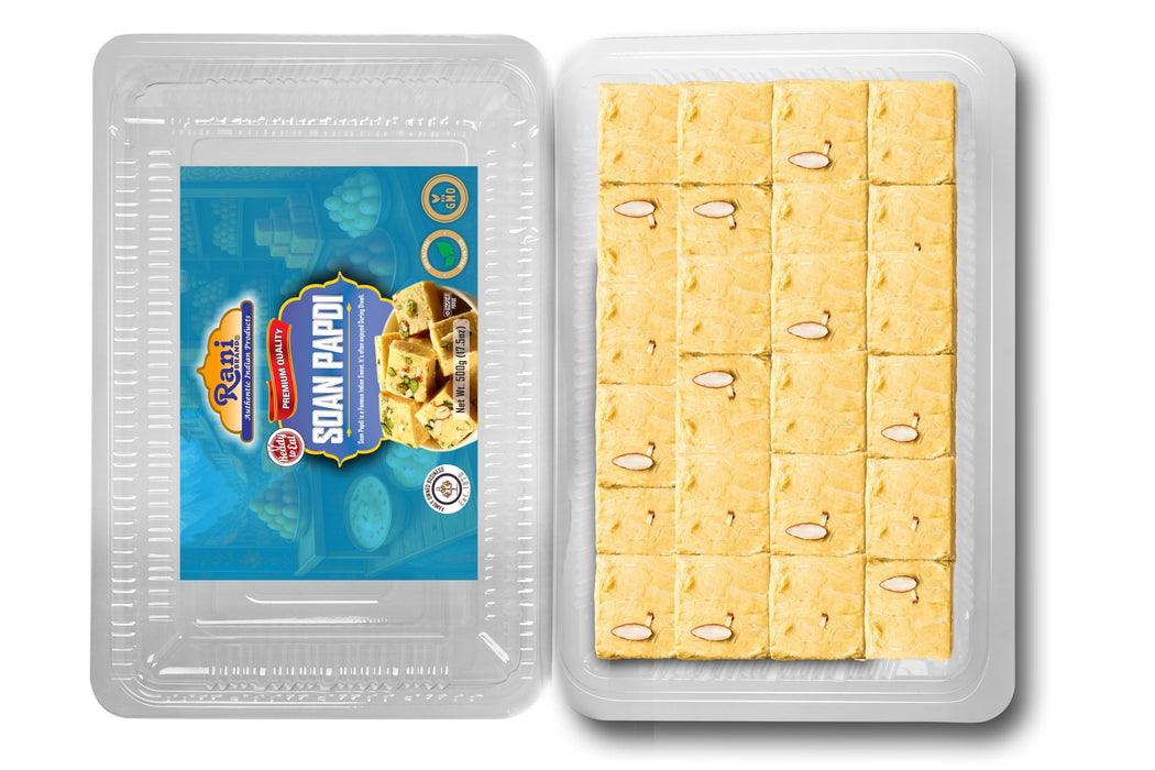 Rani Soan Papdi 17.5oz (500g) PET Jar, Pack of 6, Traditional Indian Sweets, Ready to eat ~ All Natural | Non-GMO | Kosher | Indian Origin