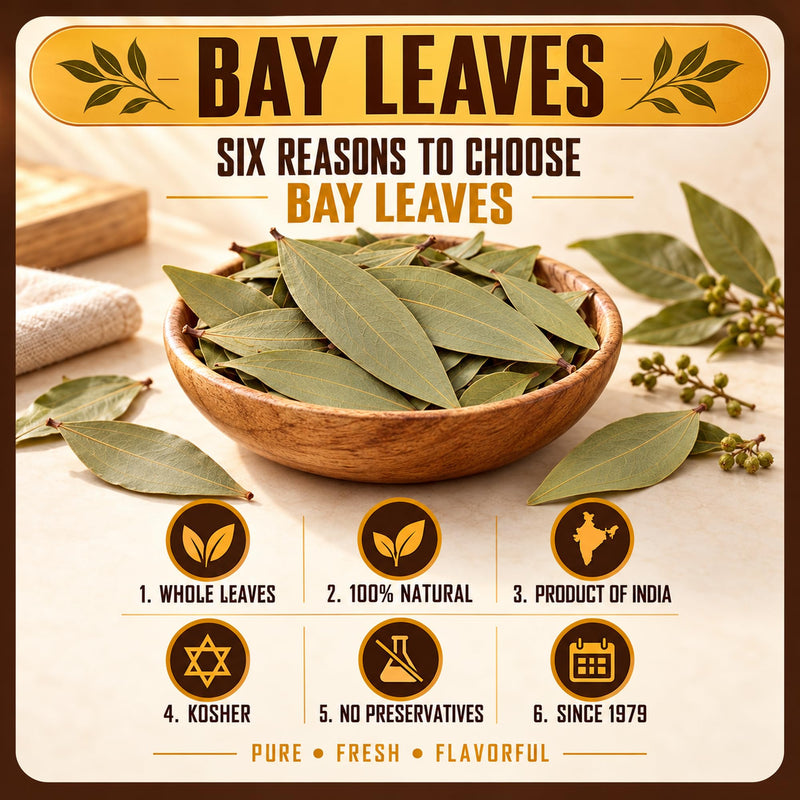 Rani Bay Leaf (Leaves) Whole Spice Hand Selected Extra Large 16oz (1lb) 454g Poly ~ All Natural | Gluten Friendly | NON-GMO | Kosher | Vegan | Indian Origin