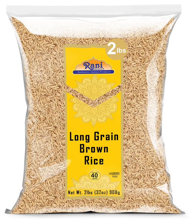 Rani Long Grain Brown Rice 32oz (2lbs) 908g ~ All Natural | Gluten Friendly | Vegan | Non-GMO | Kosher | Product of USA