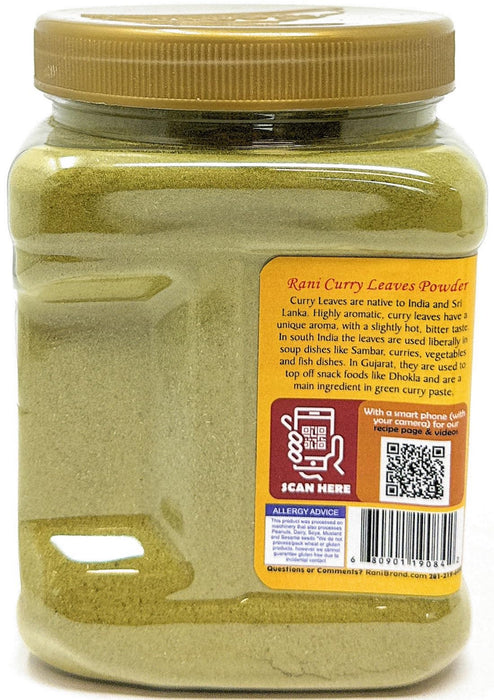 Rani Curry Leaves Powder (Kari Neem Patha) Indian Spice 12.3oz (350g) PET Jar ~ All Natural | Vegan | Gluten Friendly | NON-GMO | Product of USA