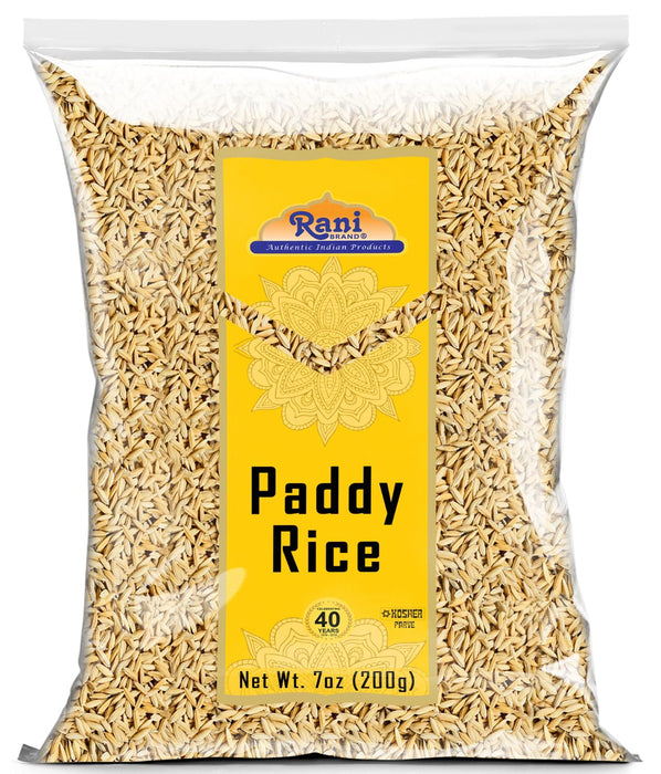 Rani Paddy Rice (Raw Unfinished Rice) 7oz (200g) ~ All Natural | Vegan | Gluten Friendly | NON-GMO | Kosher | Product of USA