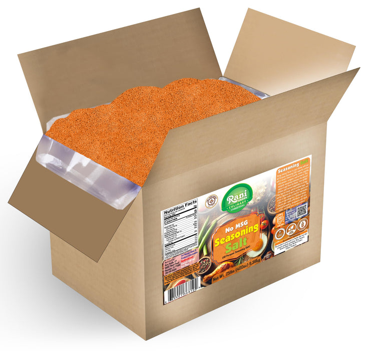 Rani No MSG Seasoning Salt (All Purpose Seasonign Salt) 400oz (25lbs) 11.36kg Bulk Box ~ All Natural | Gluten Friendly | NON-GMO | Kosher | Vegan | Indian Origin