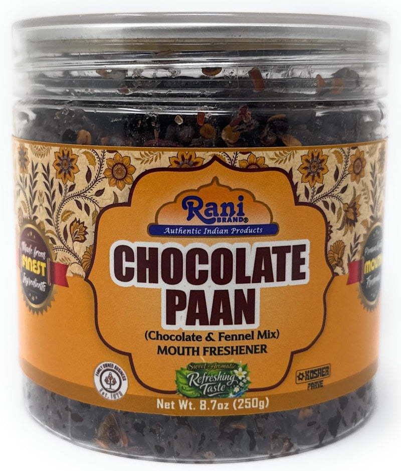 Rani Chocolate Mix (Chocolate & Fennel Mix) 8.8oz (250g) PET Jar ~ Indian Tasty Treats | Vegan | Gluten Friendly | NON-GMO | Indian Origin