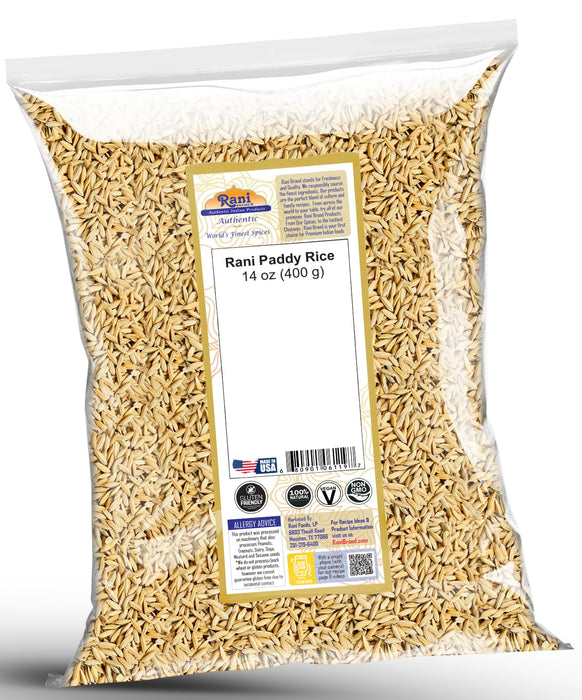 Rani Paddy Rice (Raw Unfinished Rice) 14oz (400g) ~ All Natural | Vegan | Gluten Friendly | NON-GMO | Kosher | Product of USA