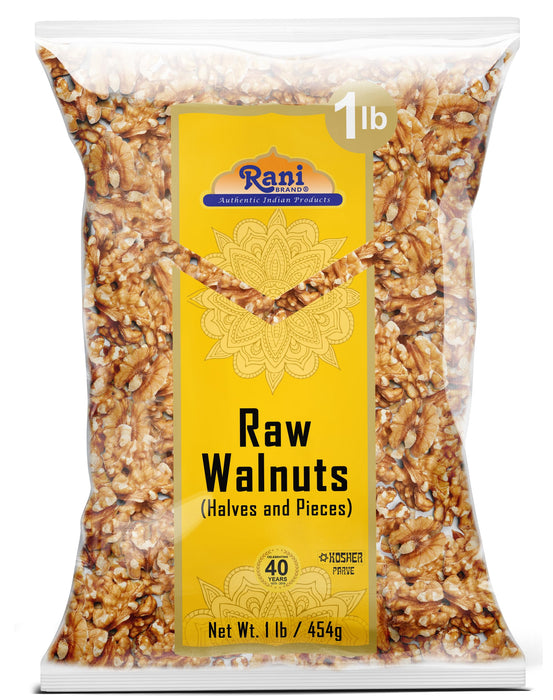 Rani Raw Walnuts, Halves and Pieces 16oz (1lb) 454g ~ All Natural | Kosher | Vegan | Gluten Friendly | Fresh Product of USA