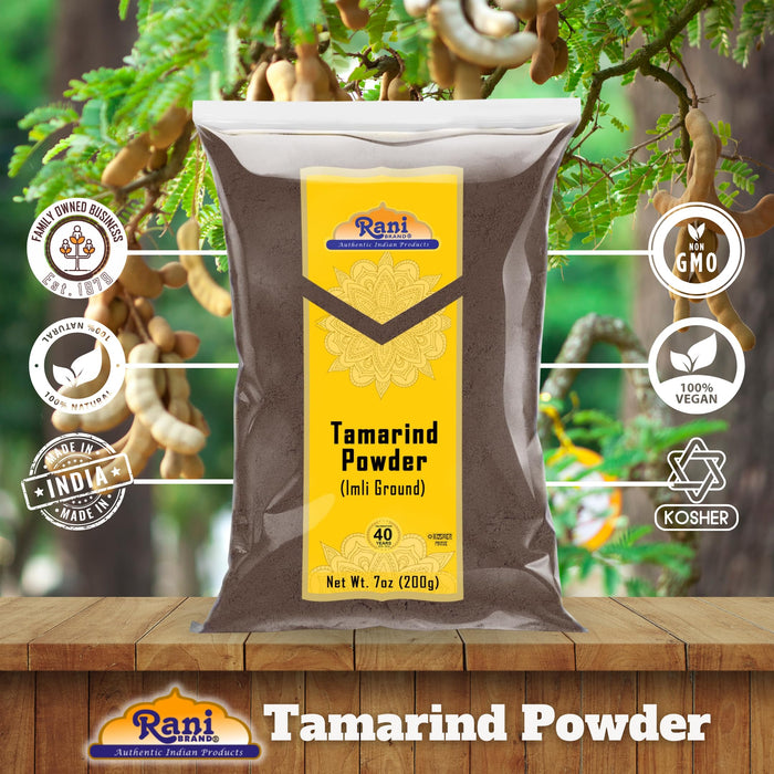 Rani Tamarind Powder (Imli) 7oz (200g) ~ All Natural| No Added Sugar/Salt | Vegan | Gluten Friendly | NON-GMO | Kosher | Indian Origin