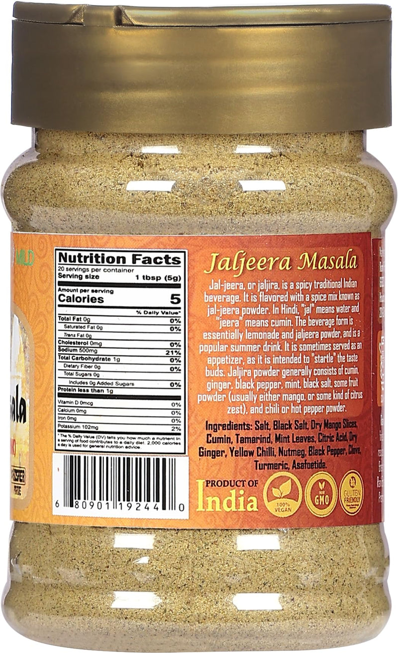 Rani Jal Jeera Masala (14-Spice blend for Spicy Indian Drink) 3oz (85g) PET Jar ~ All Natural | Vegan | No Colors | Gluten Friendly | NON-GMO | Kosher | Indian Origin