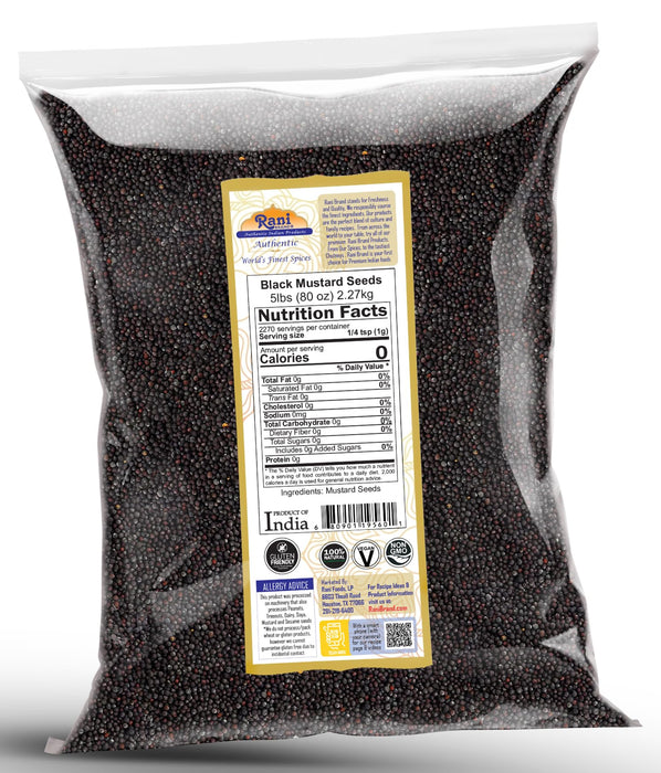 Rani Black Mustard Seeds Whole {10 Sizes Available}