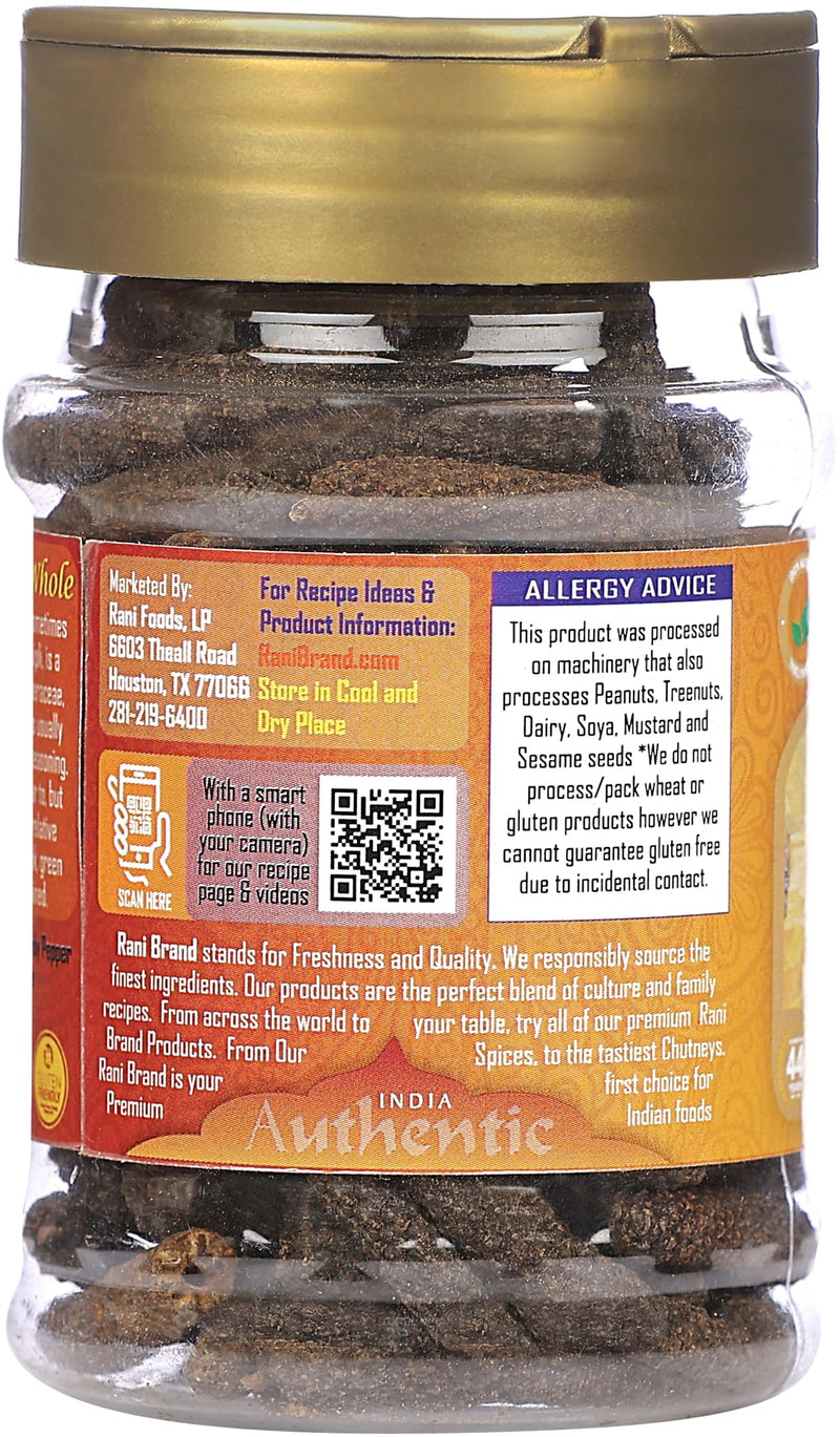 Rani Lindy Pepper Whole (Long Pepper, Piper Longum, Pipli) 3.88oz (110g) PET Jar ~ All Natural | Gluten Friendly | NON-GMO | Kosher | Vegan | Indian Origin