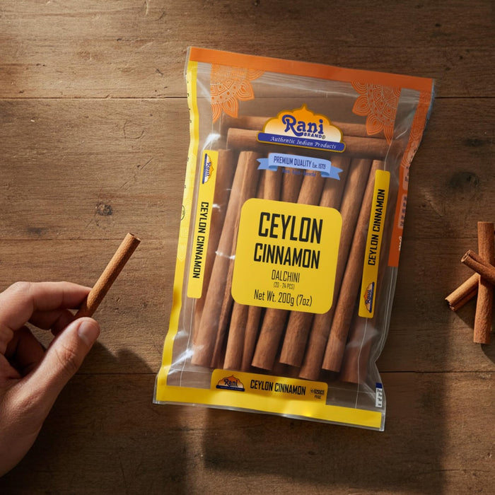 Rani Ceylon Cinnamon Sticks 7oz (200g) ~ 20-24 Sticks 5 Inches in Length, True Ceylon Cinnamon (Not Cassia) ~ All Natural | Vegan | No Colors | Gluten Friendly | NON-GMO | Indian Origin