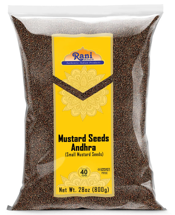 Rani Andra Mustard Seeds (Rai) Whole Spice (Rai Sarson) 28oz (800g) ~ All Natural | Gluten Friendly | NON-GMO | Kosher | Vegan | Indian Origin