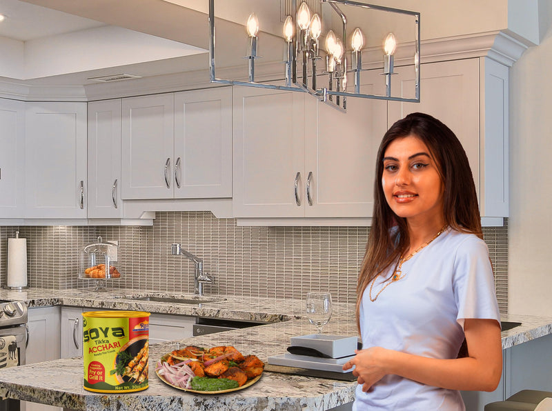 Rani Soya Tikka Achari 30oz (1.875lbs) 850g, Pack of 6, Ready for Cook ~ Easy Open Lid | All Natural | Vegan | No Colors | NON-GMO | Kosher | Indian Origin | Soy Based Meat Substitute
