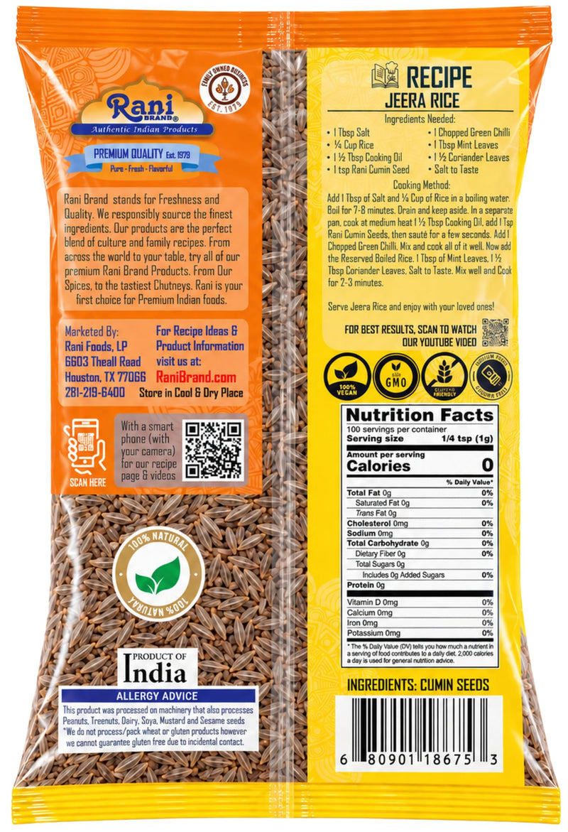 Rani Cumin Seeds Poly {5 Sizes Available}