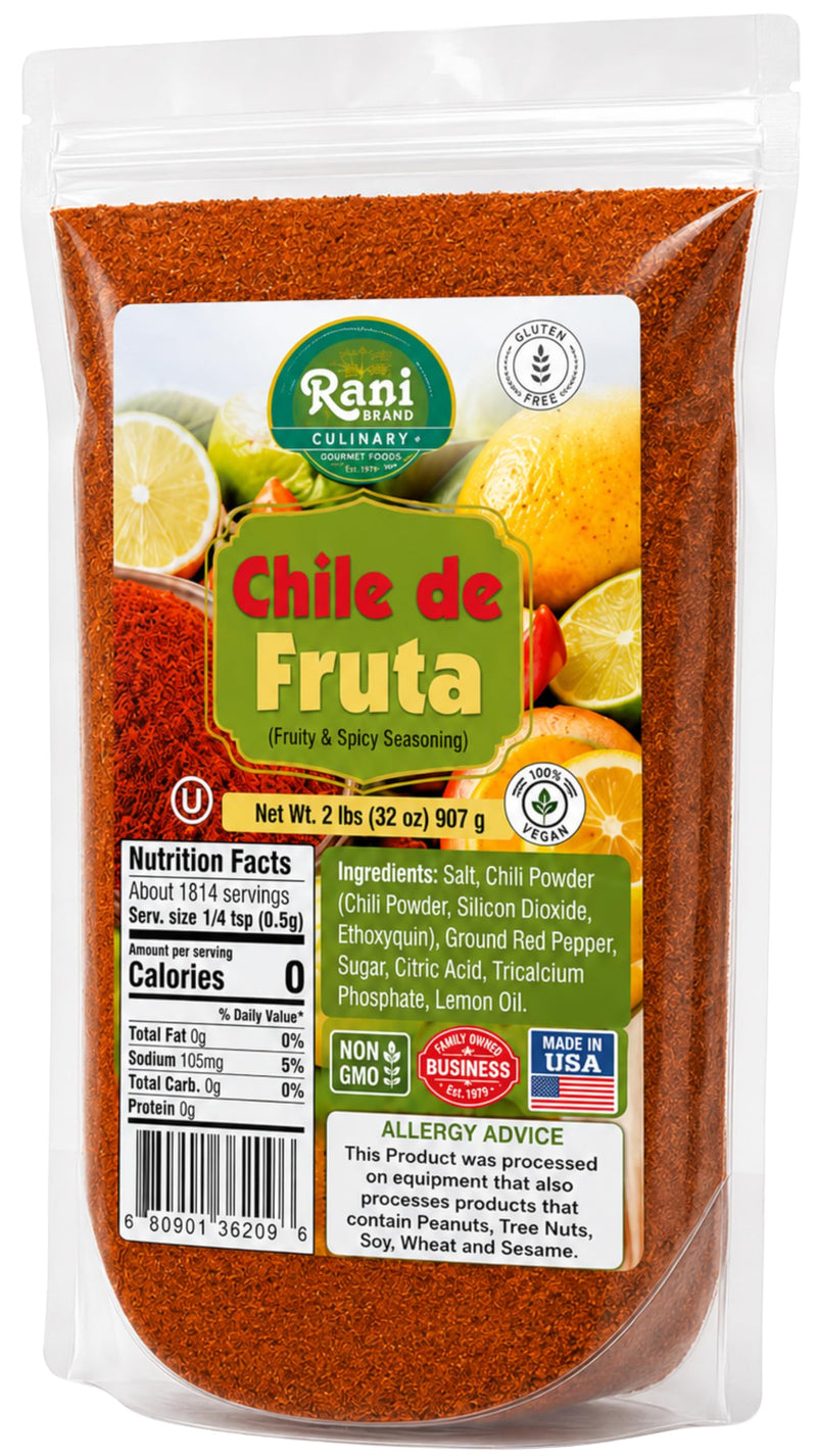 Rani Chile de Fruta (Fruity & Spicy Seasoning) 32oz (2lbs) 908g ~ Gluten Free | NON-GMO | Kosher | Vegan | Sodium Free | Product of USA